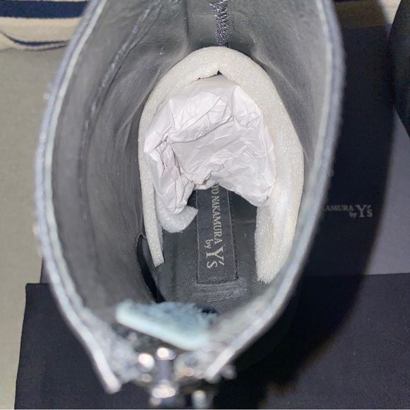 KAYO NAKAMURA by Y's SOFT SMOOTH BOOTS clear/wood US 6.5 NWB RARE - Picture 9 of 14